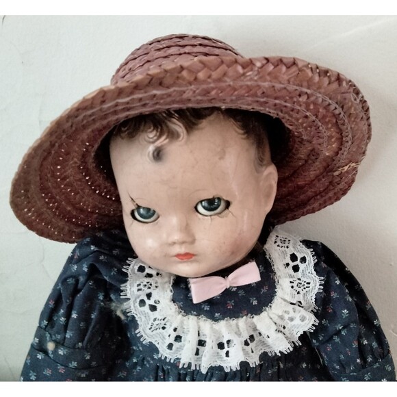 Lot Of Straw Doll Hats, Purple And Yellow - Picture 4 of 4